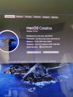 MACBOOK PRO 13” MID 2012