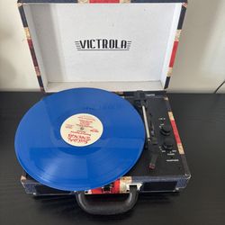 Victrola Bluetooth Suitcase Record Player (Union Jack Design) – Works Perfect