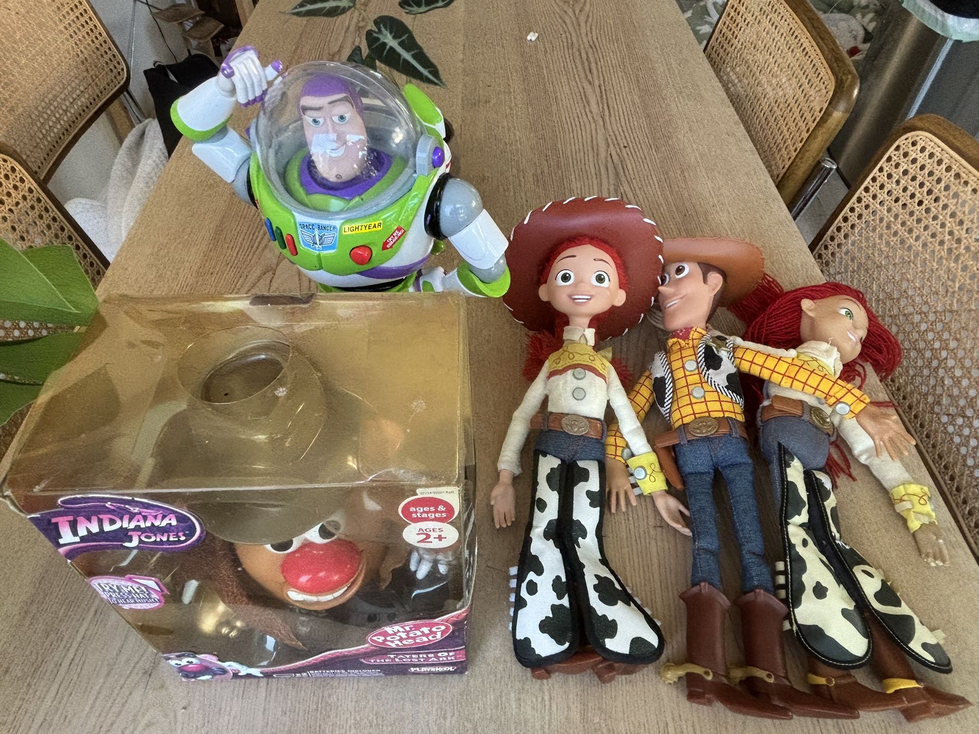 Disney Pixar Toy Story WOODY &JESSIE PULL-STRING DOLL Buzz, Potato head Lot Of 5