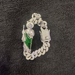 San Judas Cuban link bracelet