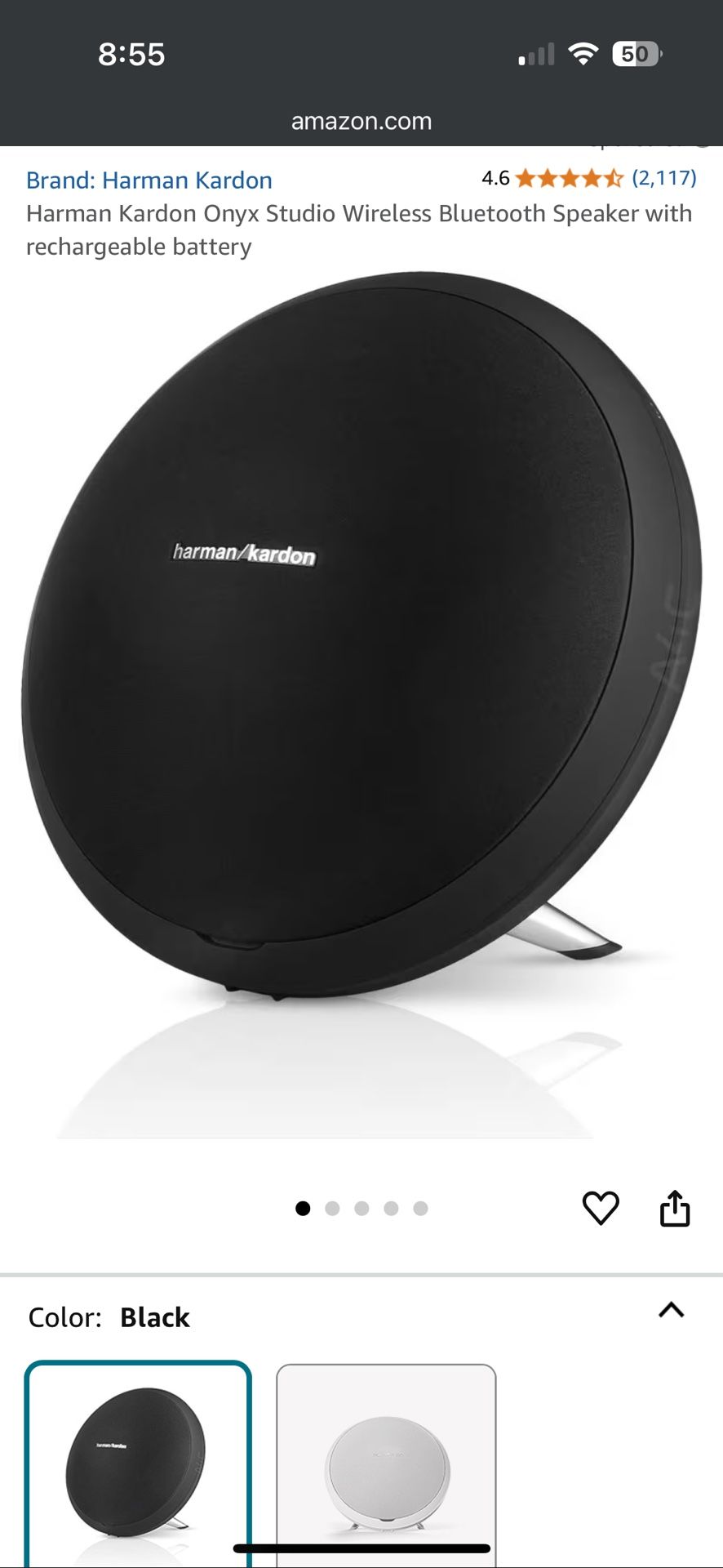 Harman Kardon Onyx Studio Wireless Bluetooth Speaker with rechargeable battery