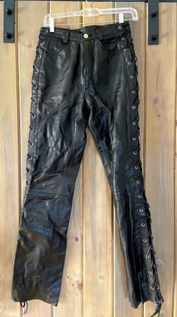 Genuine leather Biker pants , Custom made , Size S