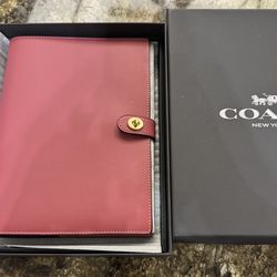 COACH Leather Notebook, New in Gift Box