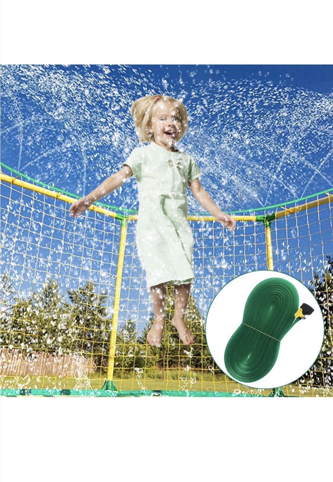39FT Trampoline Water Sprinkler Summer Outdoor Waterpark Water Party Game Toys for Yards