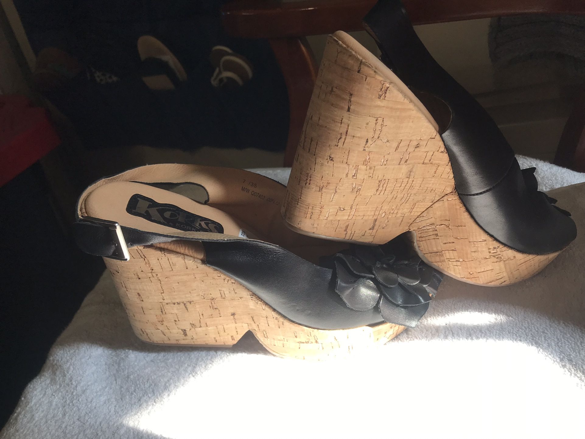 Beautiful And Comfortable KORKS wedges New With Tags Size 7