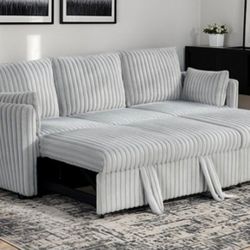 Brand New Light Grey Sectional Sofa Sleeper 