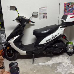 White Motorcycle Scooter 