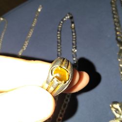 925 silver ring with cat eye