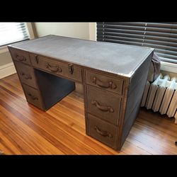 RH Restoration Hardware Eldon Steamer Trunk Desk