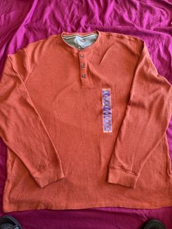 Authentic Knit Goods Thermal Henley XXL – Rust