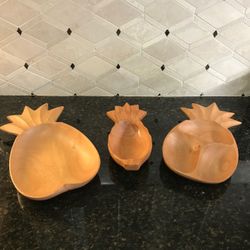 Pineapple inspired appetizer trays set of 3