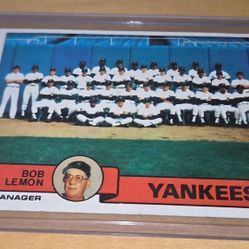 1979 Topps Burger King #1 New York Yankees / Bob Lemon New York Yankees RJS