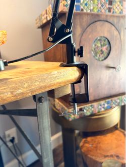Desk lamp clamp attachment adjustable