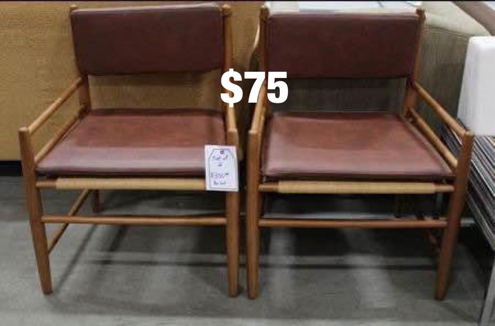 Layton Faux Leather Accent Chair with Wood Frame - Thresholdâ„¢ designed with Studio McGee
