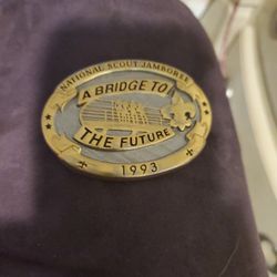 National Scout Jamboree Brass Belt Buckle