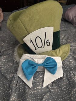 Mad Hatter Costume Hat and Bow Tie Set