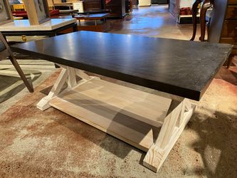 Rustic Farmhouse Two Tone Coffee Table