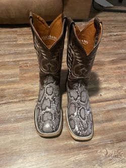 Brown Python Print Cowboy Boot