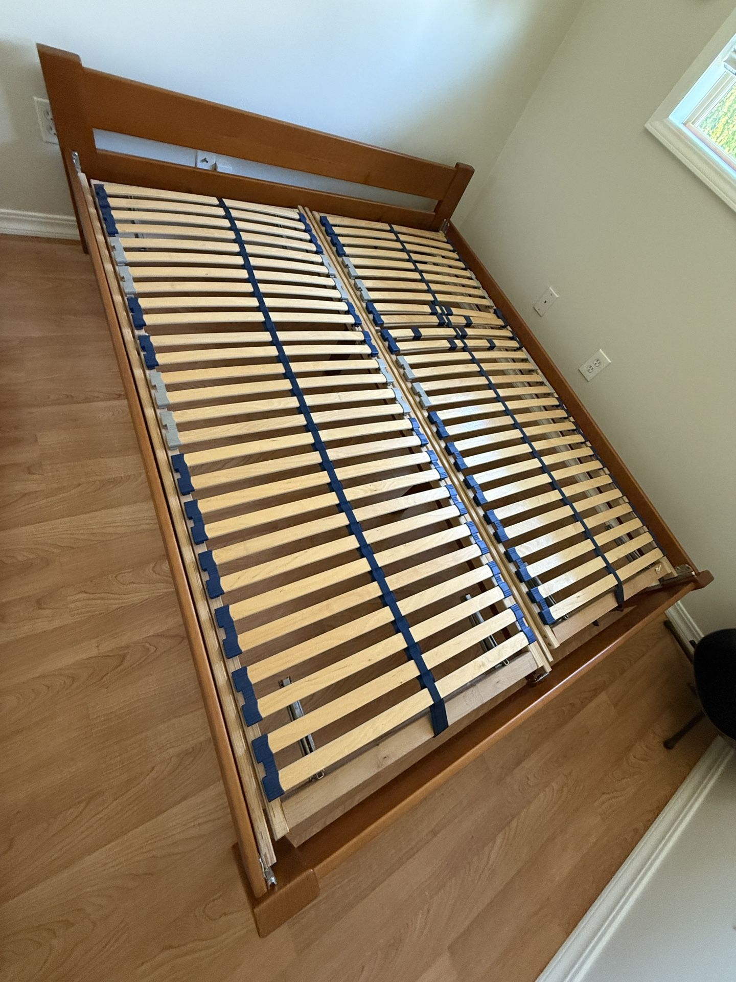 Queen Size Walnut Bed Frame & Medicott Mattress