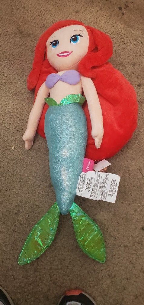 DISNEY LITTLE MERMAID PILLOW NEW