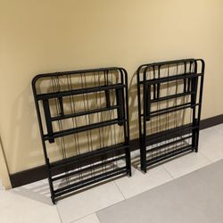 Mainstays 14" High Profile Foldable Steel Twin Platform Bed Frame, Black