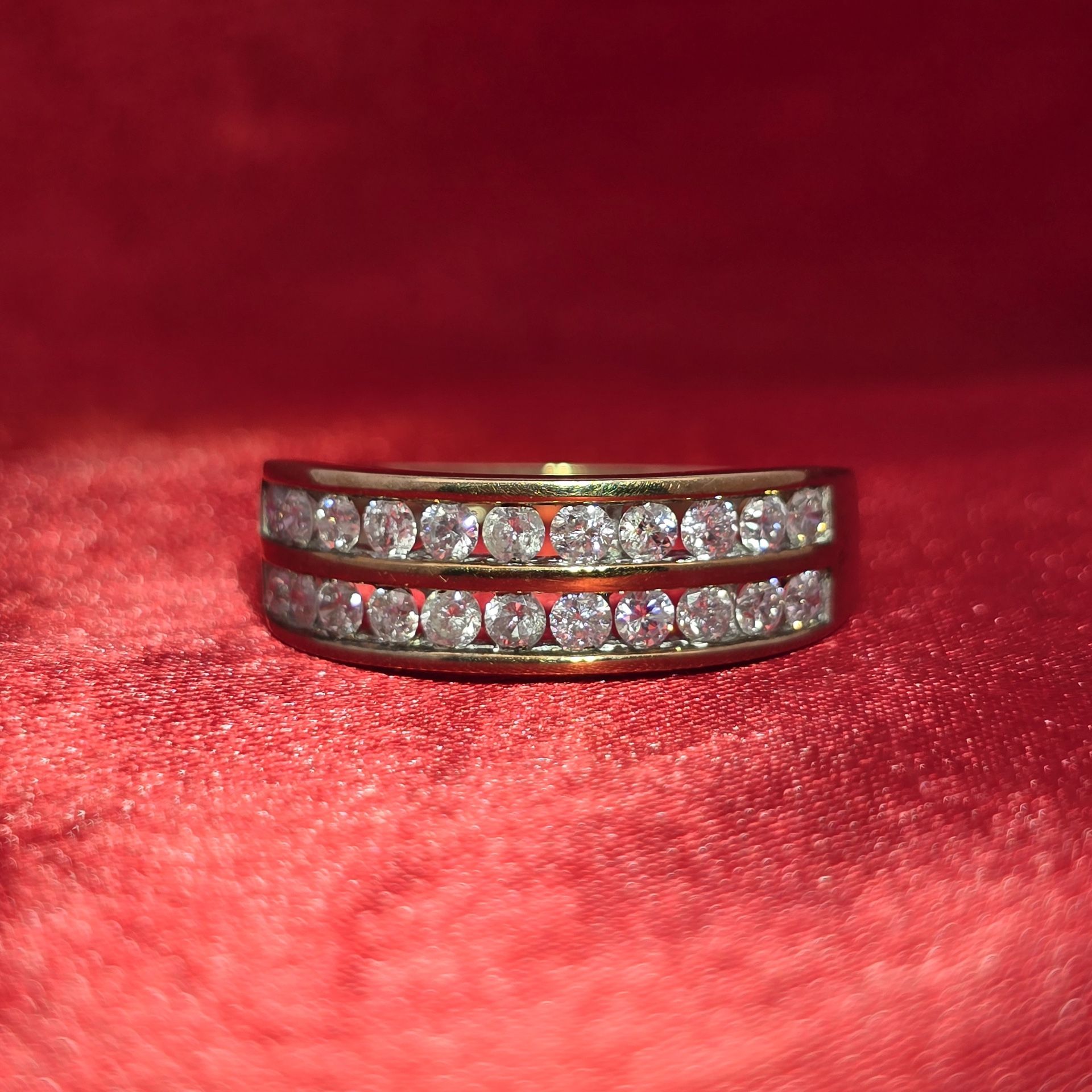 10k Yellow Gold Diamond Round Ring 1.00 ctw