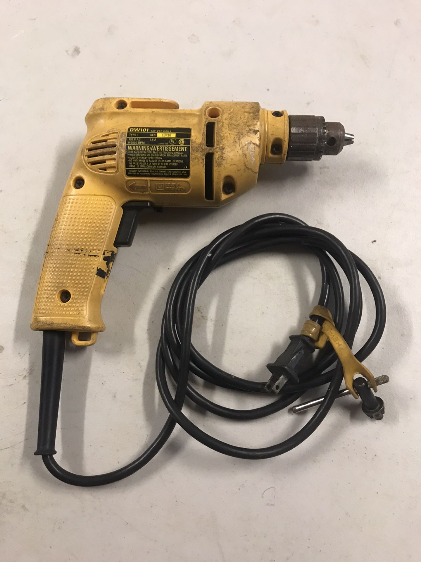 3/8” DeWalt electric drill