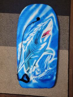 Shark Graphic Bodyboard with Wrist Leash