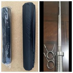 New Olympic 7ft Barbell + Squat PAD. Includes Clips