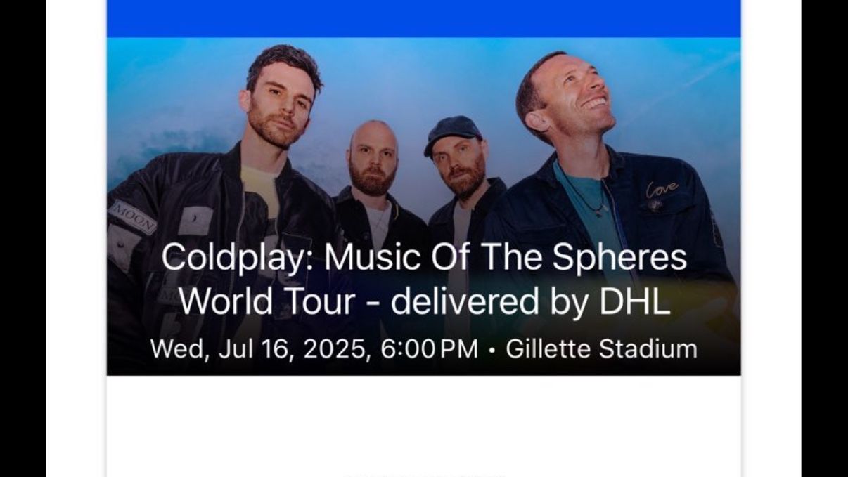 Cold Play Concert Tickets Boston 