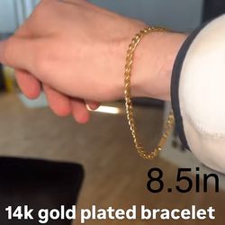 Gold plated 14k gold bracelet