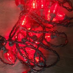 25 Ct LED C7 Red Light Set New