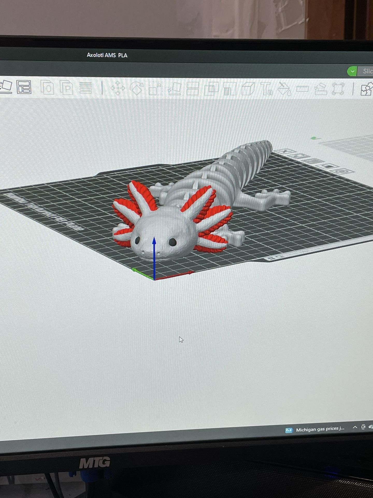 3D Printed Axolotl