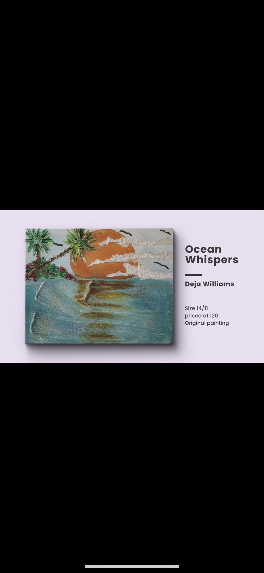 Small Original Ocean Painting