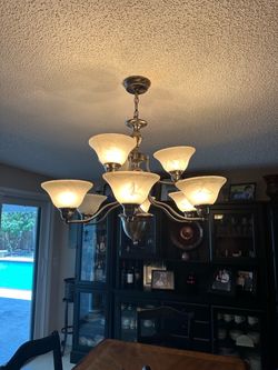 Nine light chandelier