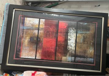 Abstract 84” X 41” picture in Black Frame