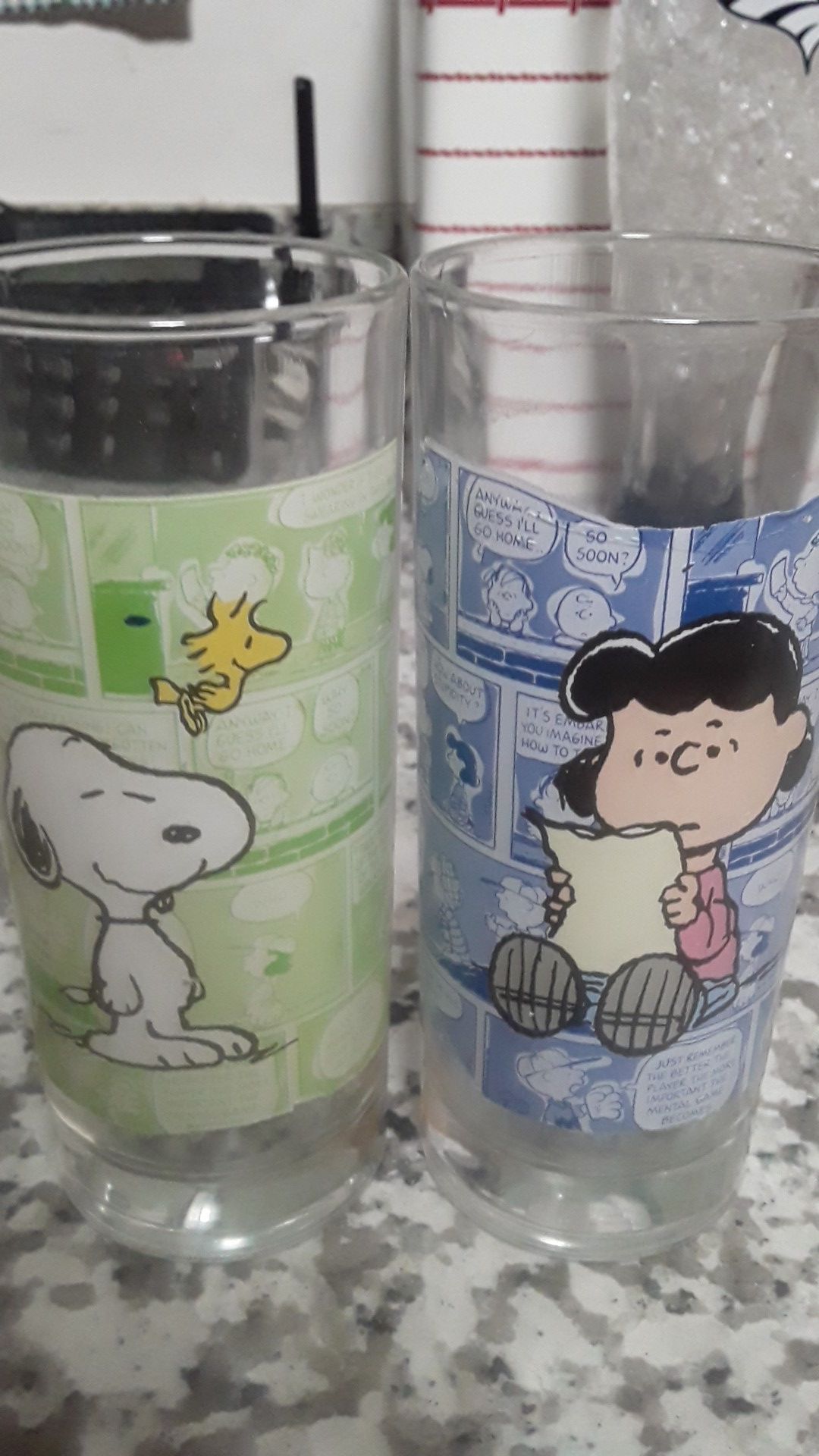 Charlie Brown glass cups bundle