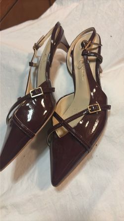 Dark Patent Leather Strappy Heels