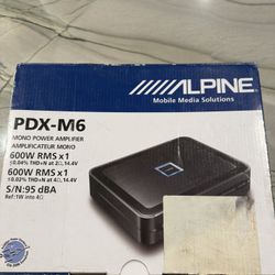 Alpine PDX-M6 Mono Car Amplifier 600W RMS New Open Box