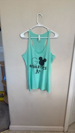 Bella Canvas Women’s Large L Go A’s Athletics Baseball Racerback Tank Top Shirt