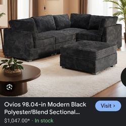Brand New Sofa Set Living Room Furniture Couch Black Couch Deep Seating Oversized Sofa New