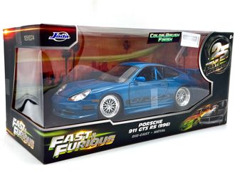 RARE CHASE Jada 1:24 Scale Fast & Furious Diecast Model - Porsche 911 GT3 RS - 996 (Color Brush Finish)