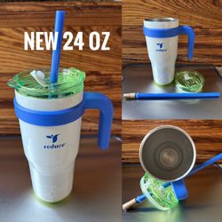 New Reduce 24 oz Stainless Steel Tumbler with Handle