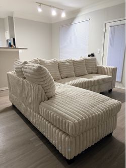 Reversible new corduroy fluffy sectional 3 colors