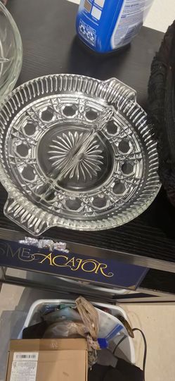 Crystal serving plates