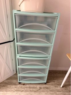 Two Mint Plastic Storage Drawer Towers (2 Separate Units)