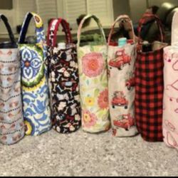 Wine Totes *Handmade* - great gifts! washable-reversible-reusable-regiftable! $10 each - cash/Zelle