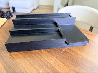 Black Wooden Desk Organizer / Mail Sorter
