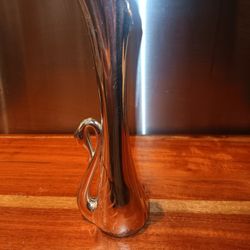 Vintage Silver Tone Bud Vase