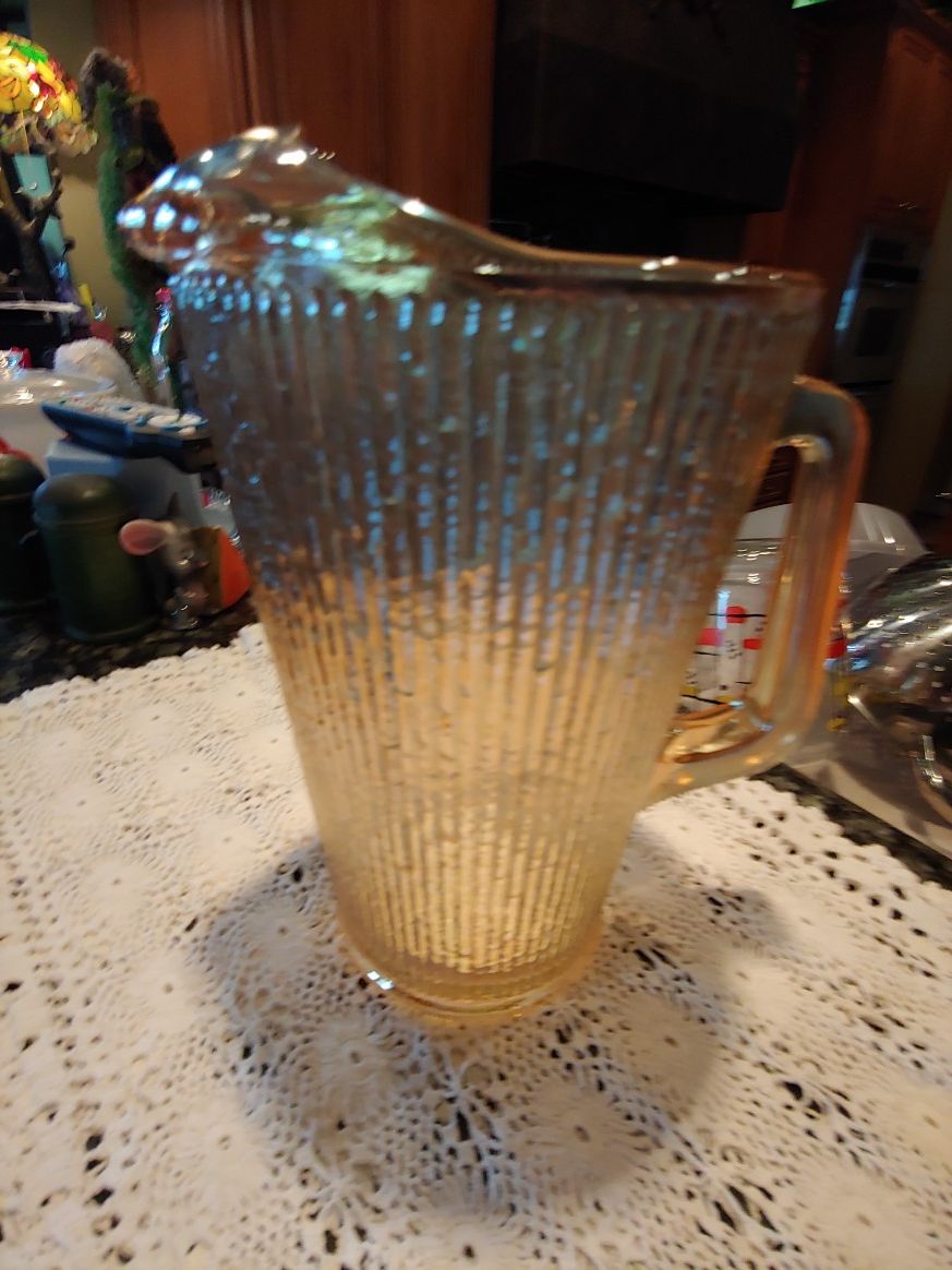 CARNIVAL JEANNETTE GLASS PITCHER